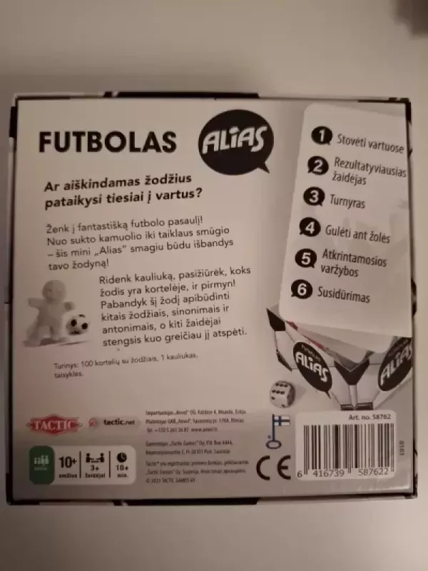 Alias Futbolas - , stalo žaidimas 3