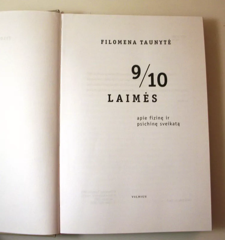 9/10 laimės - Filomena Taunytė, knyga 6