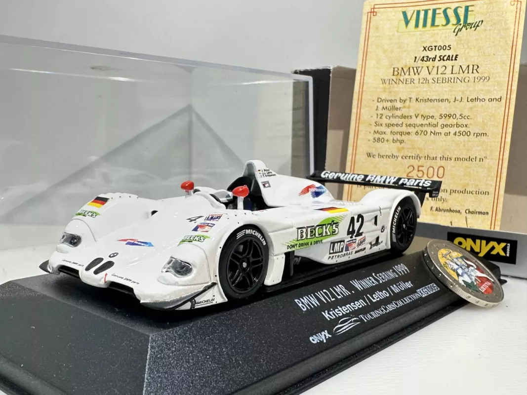 BMW V12 LMR #42 Winner Sebring 1999 1:43 Onyx - , namai ir interjeras 2