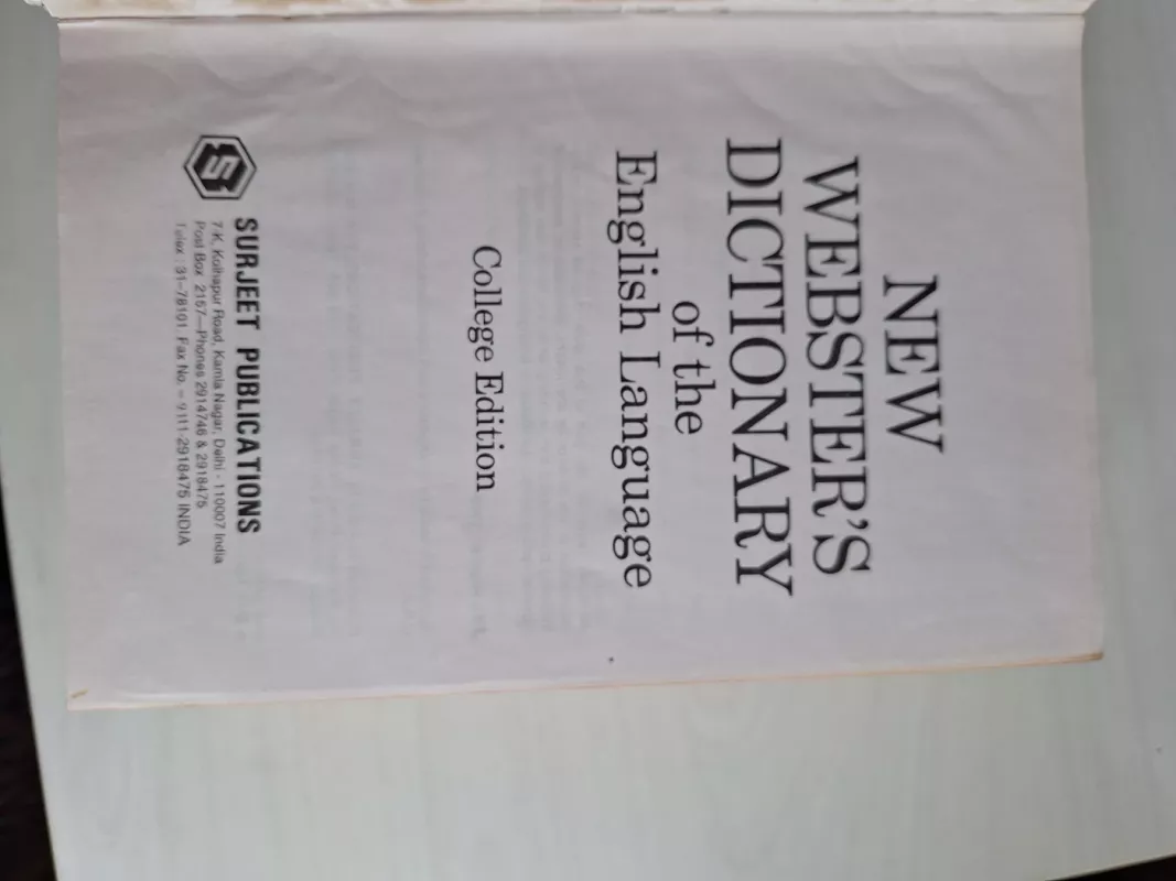 New Webster's Dictionary of the English Language - College Edition, knyga 6