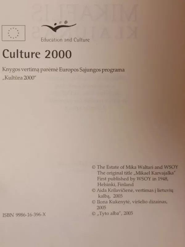 Mikaelis Klajūnas - Mika Waltari, knyga 3