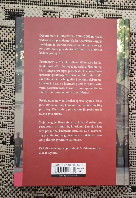 Paskutinė kadencija - Valdas Adamkus, knyga 3