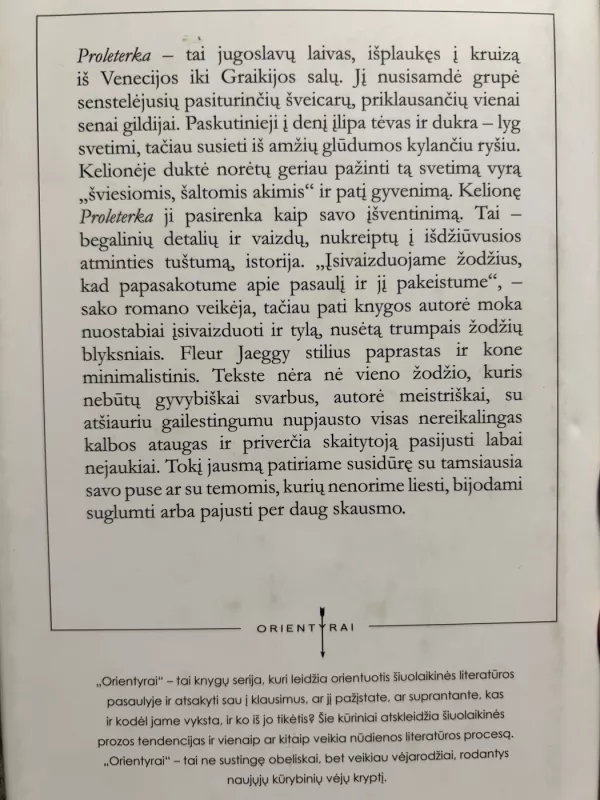 Proleterka - Fleur Jaeggy, knyga 3