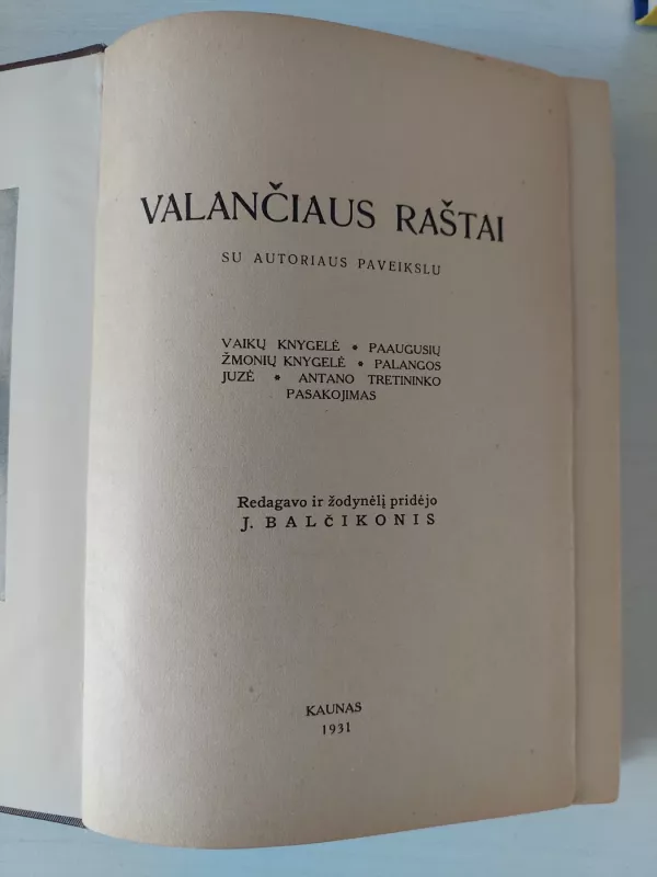 Valančiaus raštai - J. Balčikonis, knyga 3