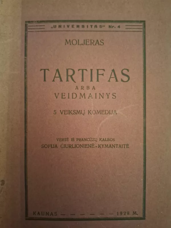Tarifas arba veidmainys - Moljeras, knyga 2