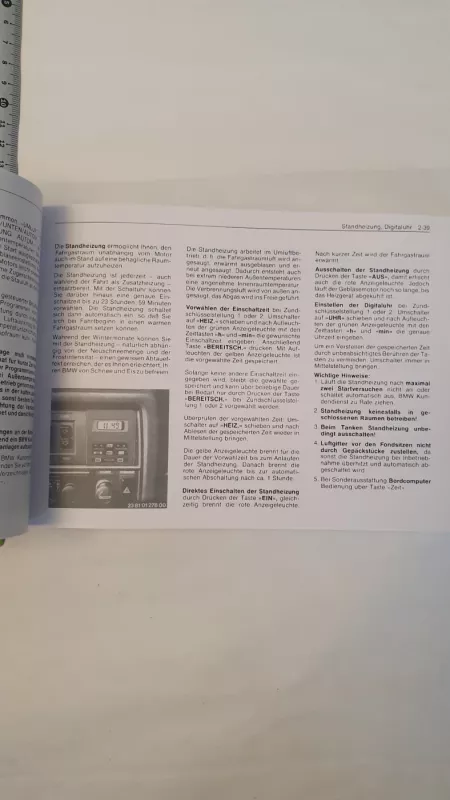 BMW E 23 Betriebsanleitung - Autorių kolektyvas (įvairūs), knyga 5