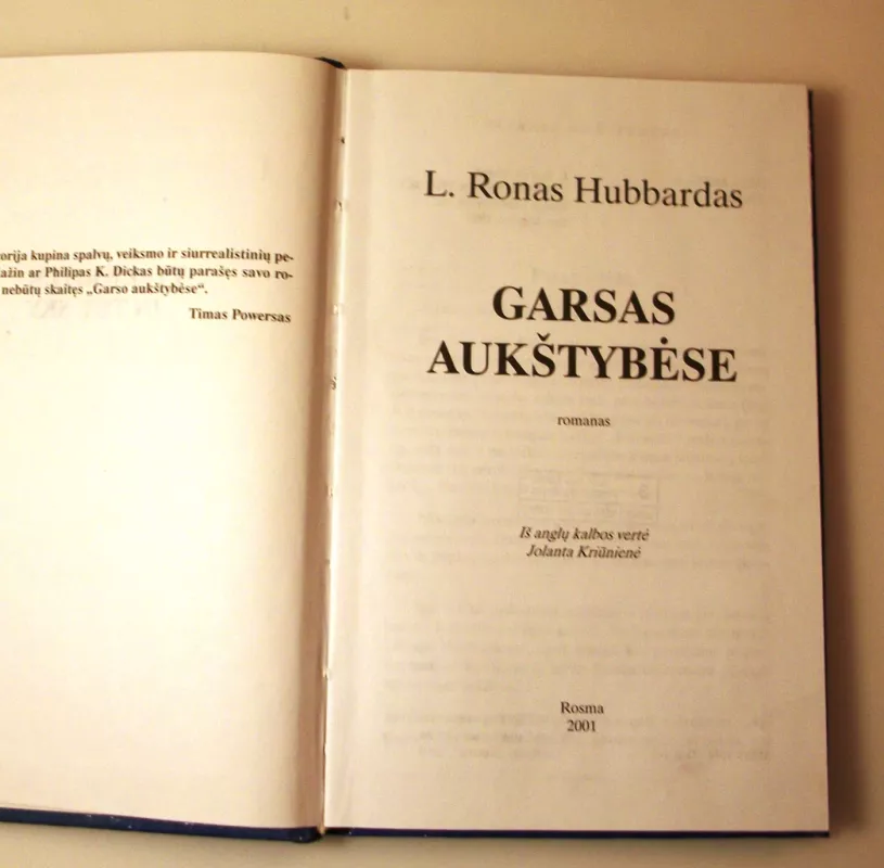 Garsas aukštybėse - L. Ron Hubbard, knyga 6