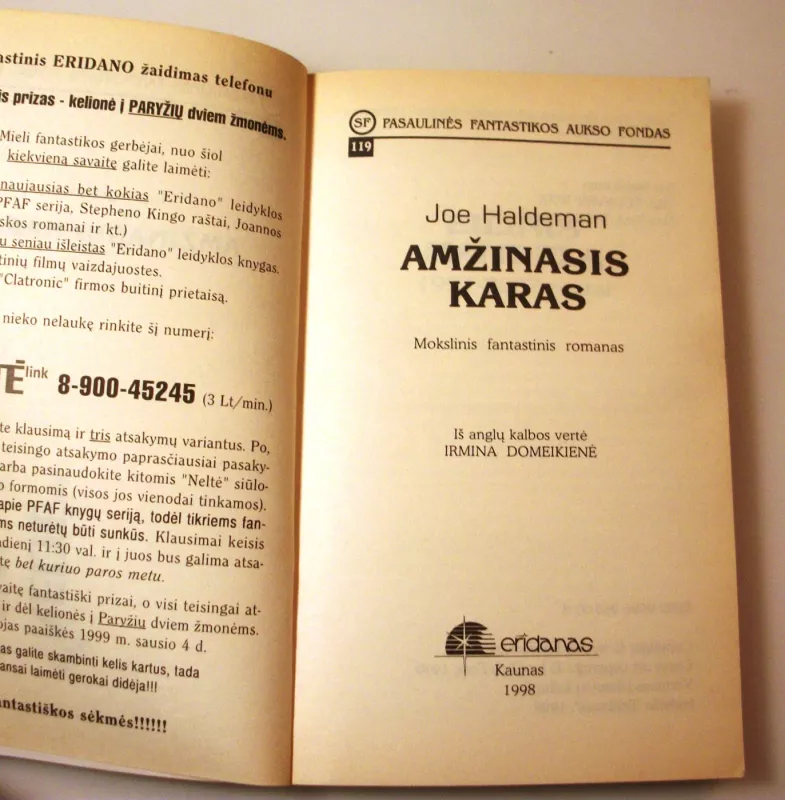 Amžinasis karas  (119) - Joe Haldeman, knyga 5