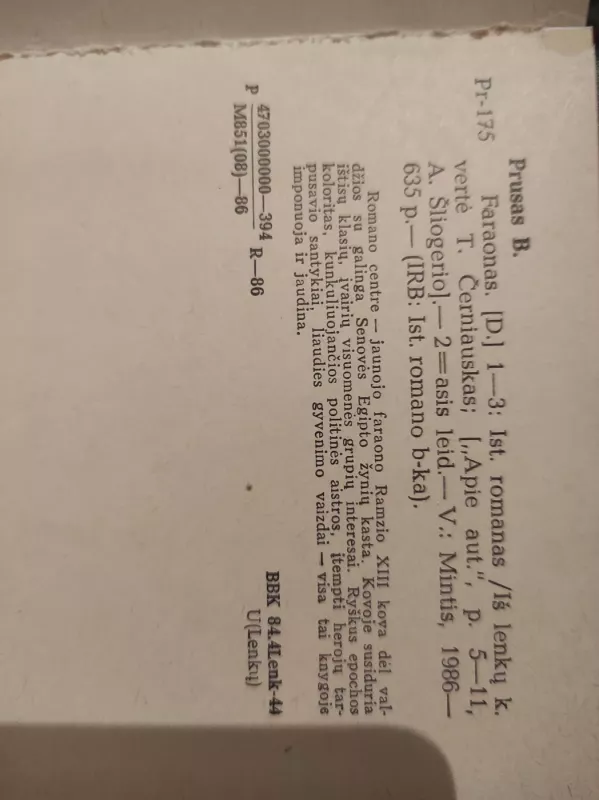 Faraonas - B. Prusas, knyga 3