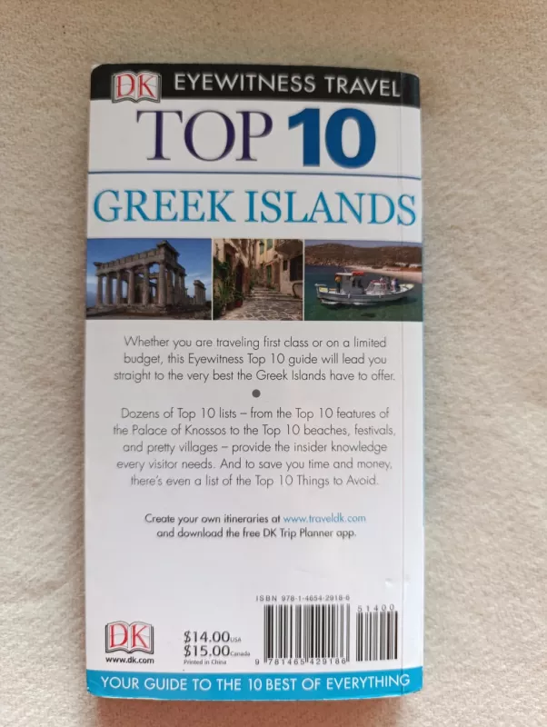 DK Eyewitness travel guide TOP 10 Greek Islands - DK Eyewitness, knyga 6