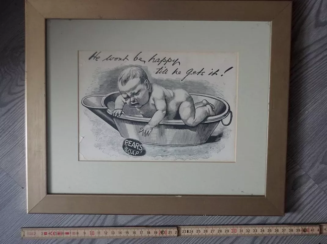 20 amziaus pradzios reklaminis muilo plakatas - , namai ir interjeras 3