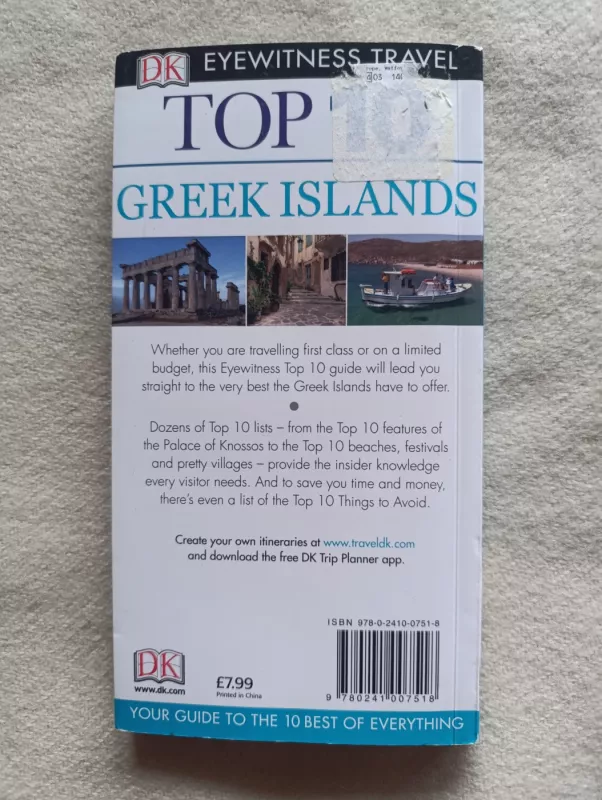 DK Eyewitness travel guide TOP 10 Greek Islands - DK Eyewitness, knyga 5