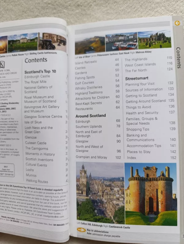 DK Eyewitness travel guide TOP 10 Scotland - DK Eyewitness, knyga 5
