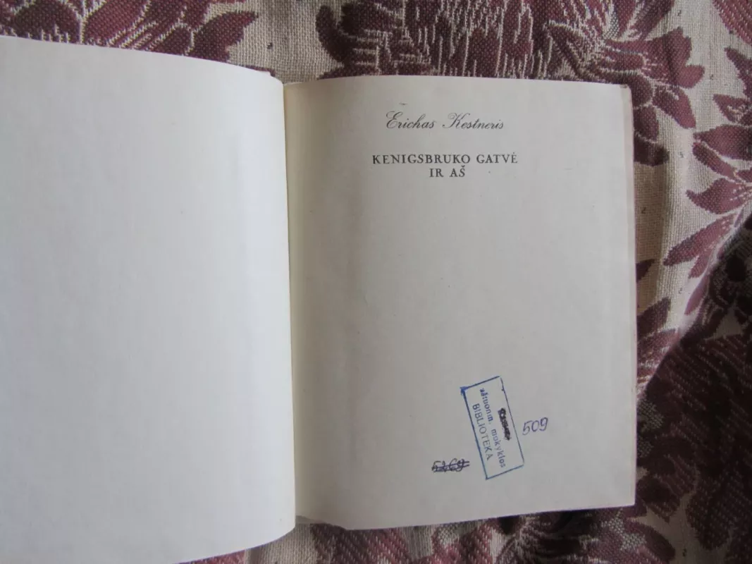 Kenigsbruko gatvė ir aš - Ėrichas Kestneris, knyga 3