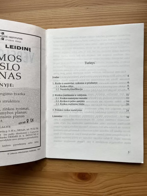 Verslo rizika - A. Garškienė, knyga 3