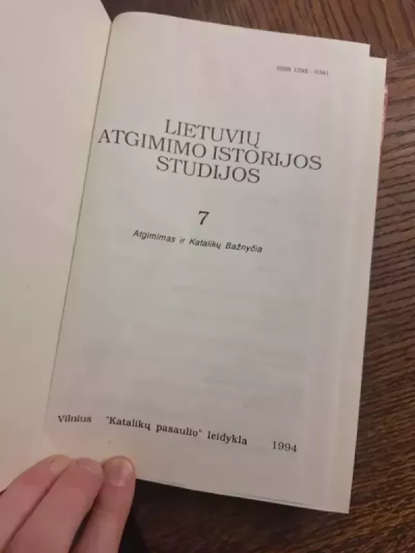 Lietuvių atgimimo istorijos studijos (7 tomas) - Autorių Kolektyvas, knyga 3