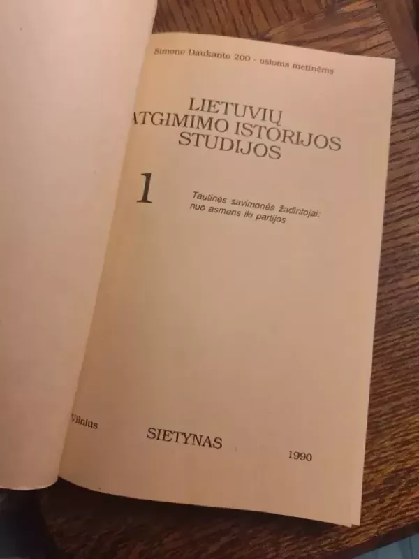 Lietuvių atgimimo istorijos studijos (1 tomas) - Autorių Kolektyvas, knyga 3