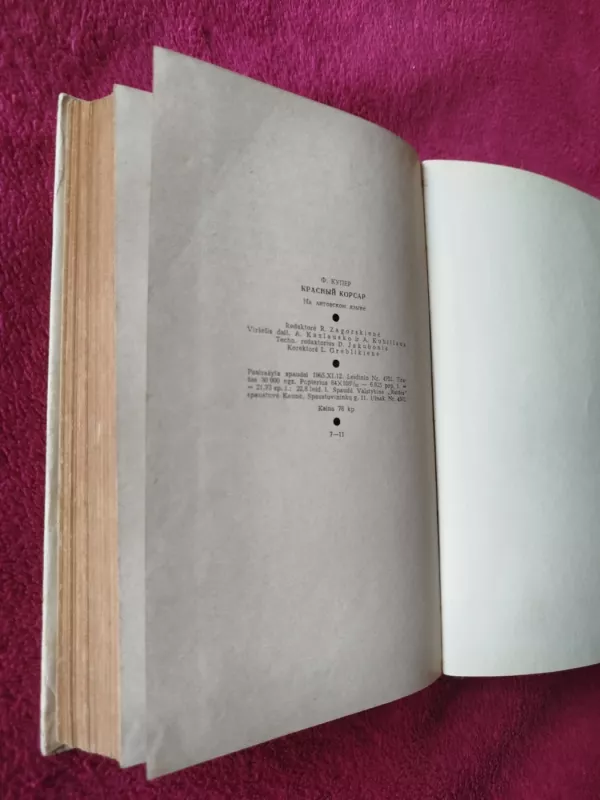 Raudonasis korsaras - Dž. F. Kuperis, knyga 5
