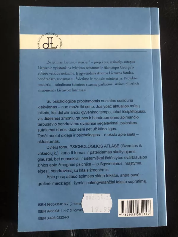 Psichologijos atlasas (2 tomas) - Hellmut Benesch, knyga 4