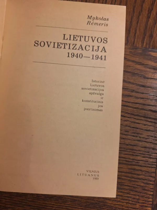 Lietuvos sovietizacija 1940-1941 - Mykolas Romeris, knyga 3