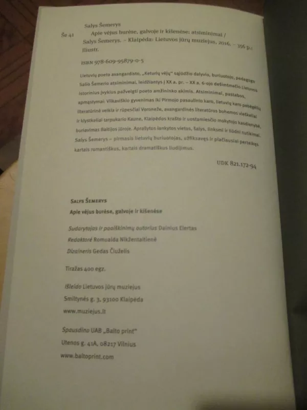 Apie vėjus burėse, galvoje ir kišenėse - Salys Šemerys, knyga 5