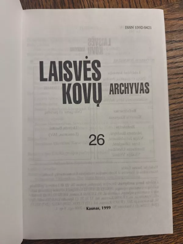 Laisvės kovų archyvas (26 tomas) - Kęstutis Kasparas, knyga 3