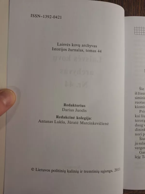 Laisvės kovų archyvas (44 tomas) - Dalia Kuodytė, knyga 3