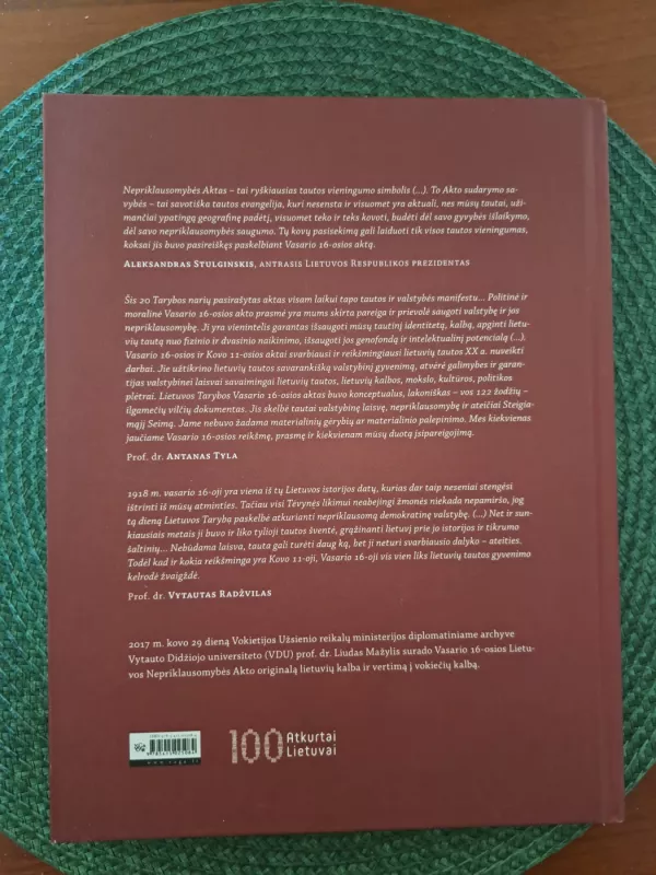 Lietuvos bajorai - Vasario 16-iosios akto signatarai - Matas Toliušis , Gediminas Kasparavičius, Deimantas Ramanauskas, Solveiga Lukminaitė, knyga 3