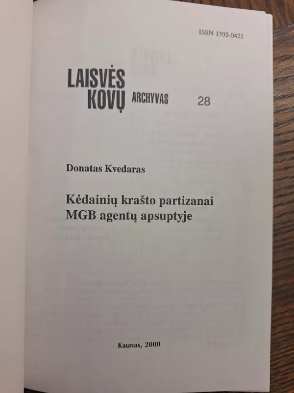 Laisvės kovų archyvas (28 tomas) - Kęstutis Kasparas, knyga 3