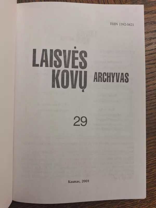 Laisvės kovų archyvas (29 tomas) - Autorių Kolektyvas, knyga 3