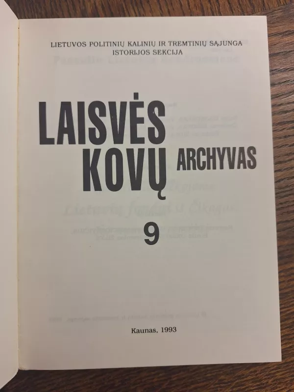 Laisvės kovų archyvas (9 tomas) - Autorių Kolektyvas, knyga 3