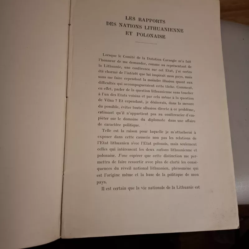 LES RAPPORTS NATIONS LITHUANIENNE ET POLONAISE - Petras Klimas, knyga 3