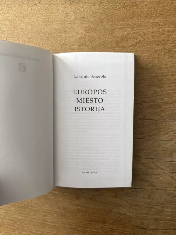 Europos miesto istorija - Leonardo Benevolo, knyga 3