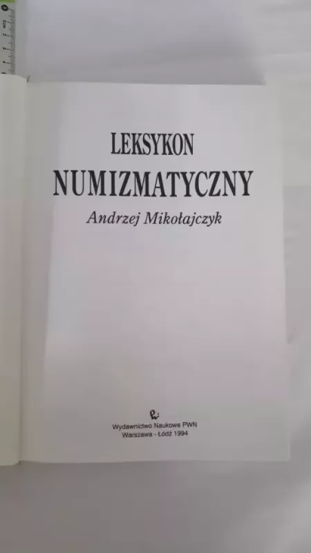 Leksykon Numizmatyczny - A.Mikolajczyk, knyga 4