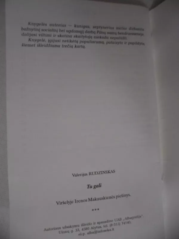 Tu gali - Valerijus Rudzinskas, knyga 5