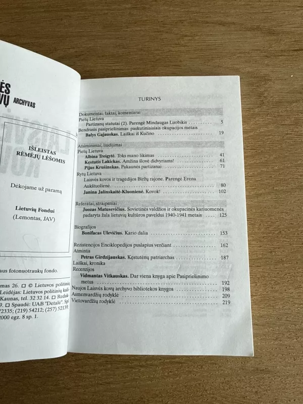 Laisvės kovų archyvas (26 tomas) - Kęstutis Kasparas, knyga 5