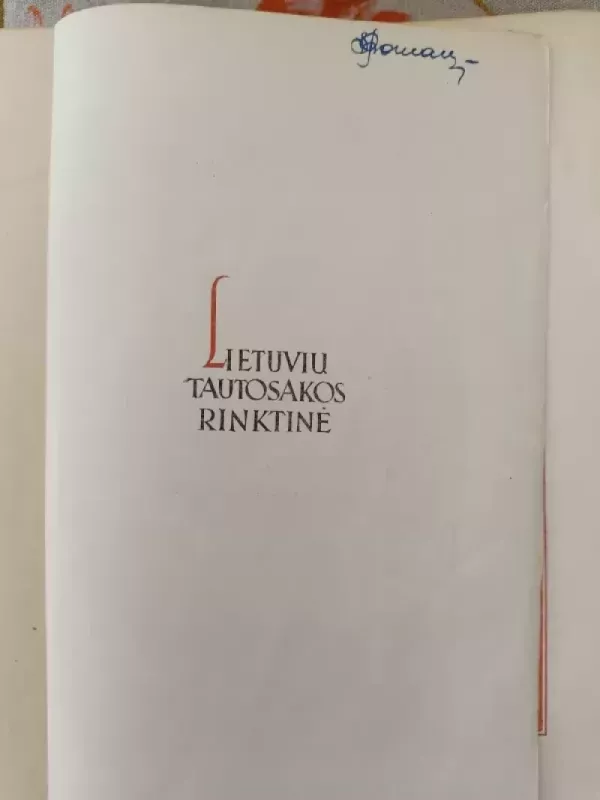 Lietuvių tautosakos rinktinė - A. Jonynas, ir kiti , knyga 3