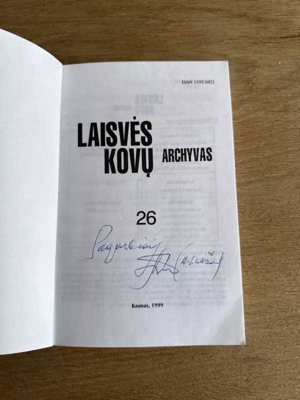 Laisvės kovų archyvas (26 tomas) - Kęstutis Kasparas, knyga 4