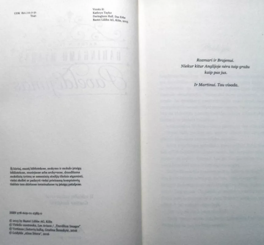 Daringamo dvaras. Paveldėjimas - Kathryn Taylor, knyga 4