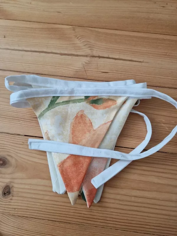 Rankų darbo vėliavėlių girlianda "geltona" - , namai ir interjeras 5