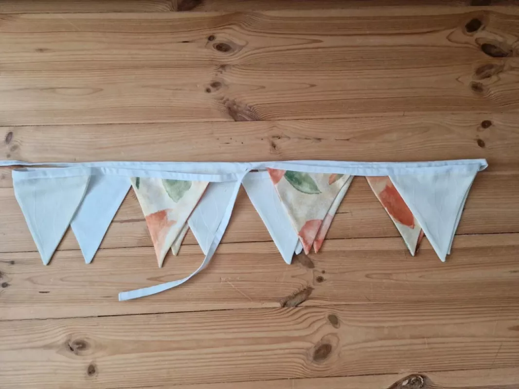 Rankų darbo vėliavėlių girlianda "geltona" - , namai ir interjeras 3