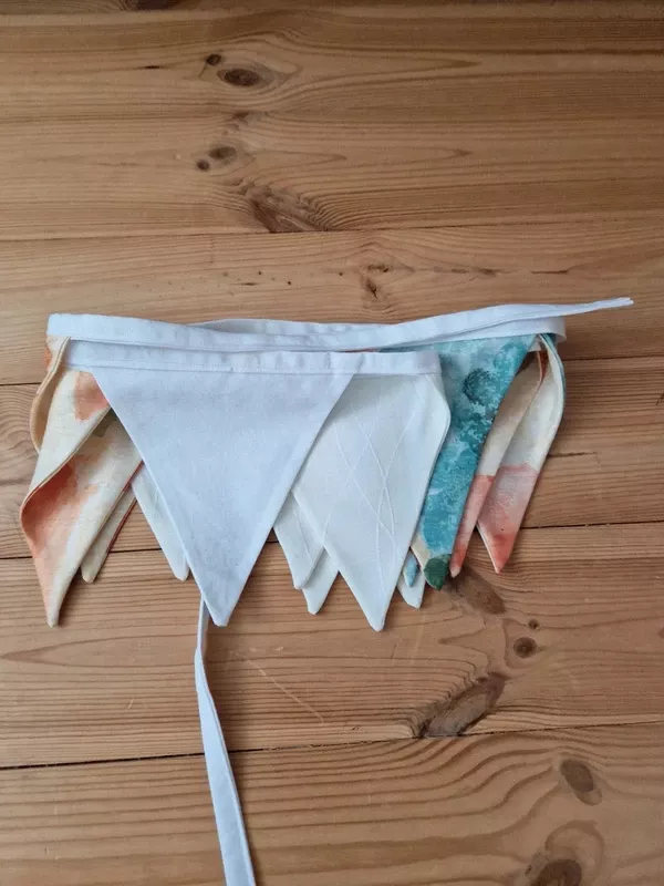 Rankų darbo vėliavėlių girlianda "geltona" - , namai ir interjeras 4