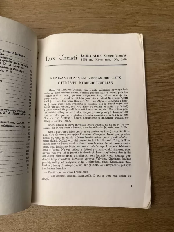 Lux Christi 1955 Kovas Nr. 1(16) - Autorių kolektyvas (įvairūs), knyga 4
