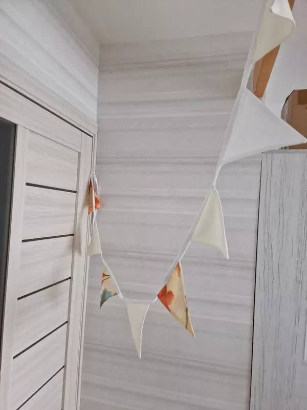 Rankų darbo vėliavėlių girlianda "geltona" - , namai ir interjeras 6