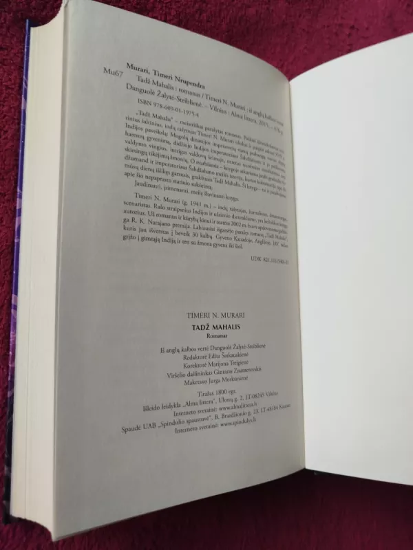 Tadž Mahalis - Timeri N. Murari, knyga 6