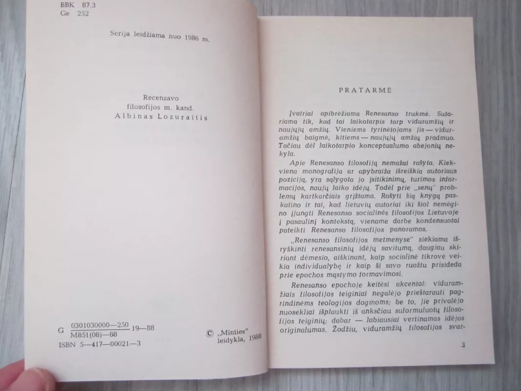 Renesanso filosofijos metmenys - Bronius Genzelis, knyga 4