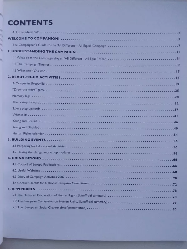 Companion - A campaign guide about education and learning for change in Diversity, Human Rights and Participation (2007) - Autorių kolektyvas, knyga 4