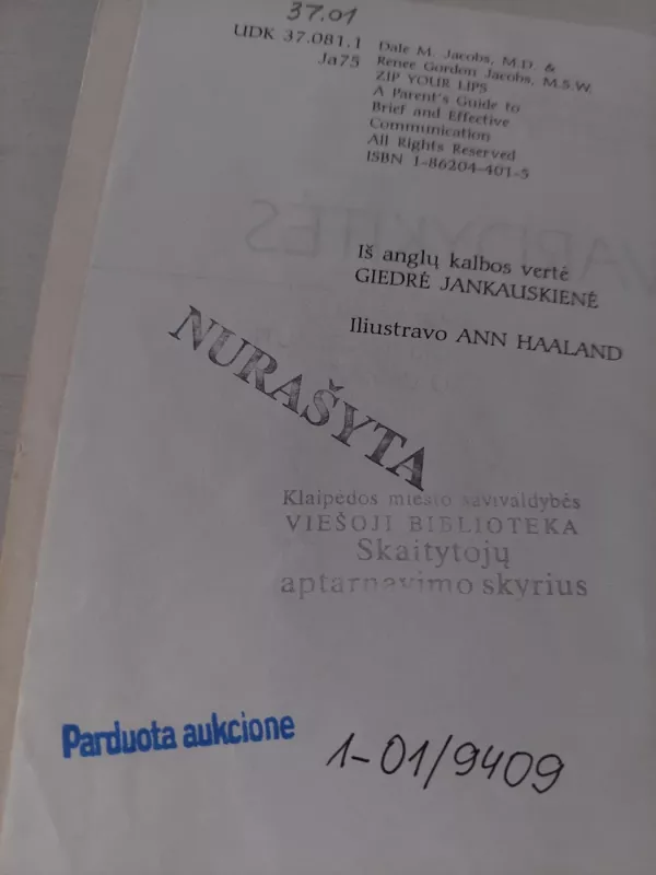 Tvardykitės - Dale M. Jacobs, knyga 3