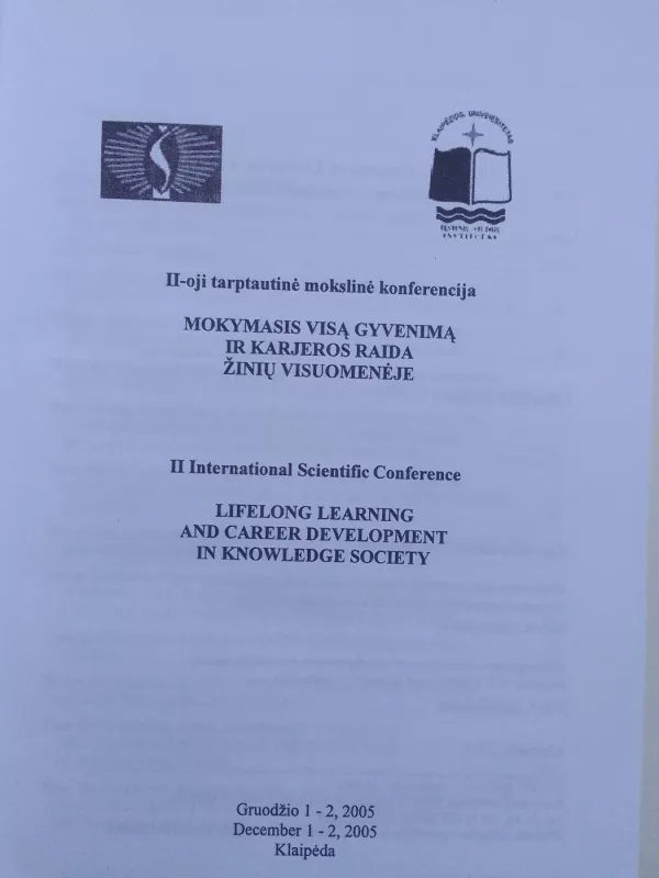Mokymasis visą gyvenimą ir karjeros raida žinių visuomenėje - Autorių Kolektyvas, knyga 3