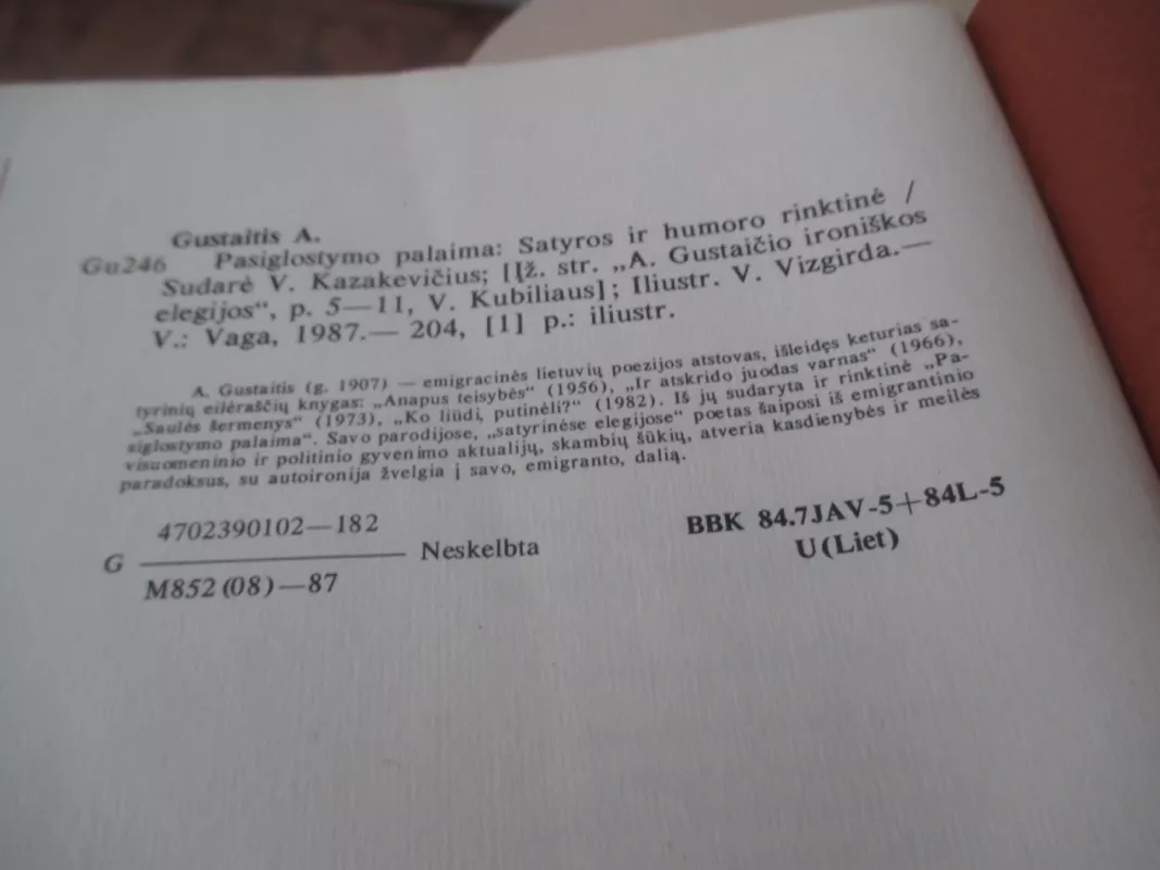 Pasiglostymo palaima: Satyros ir humoro rinktinė - Antanas Gustaitis, knyga 4